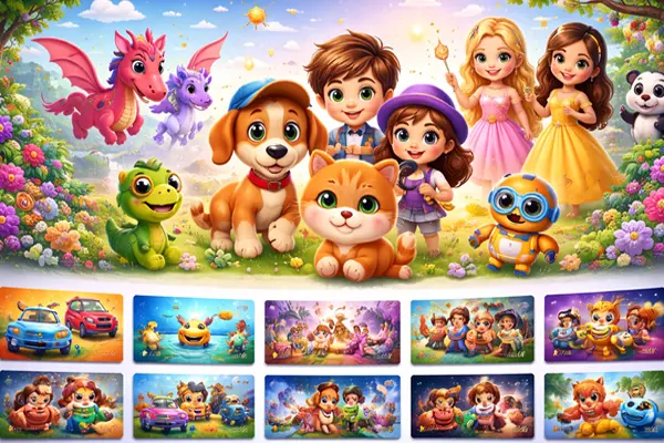 Kids cartoons and family content